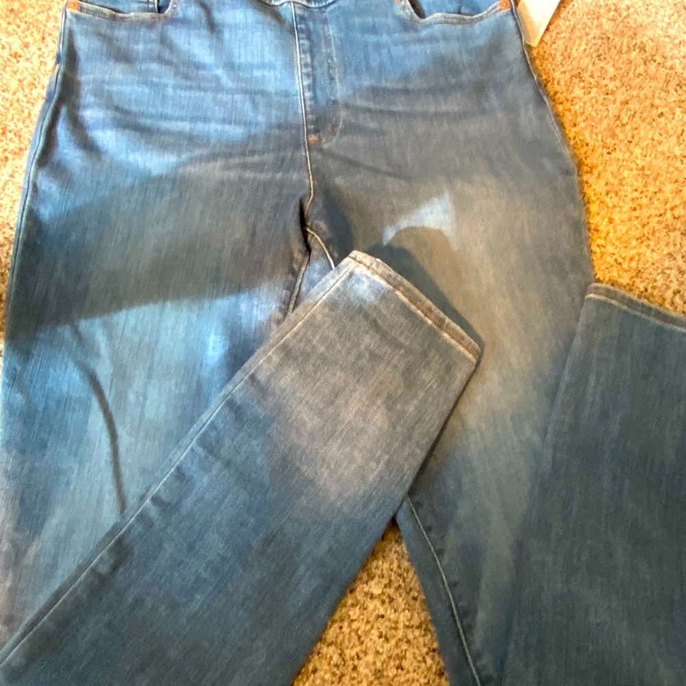 NWT LANDS END Jeans Women Medium Tall 34x34 Rise 12